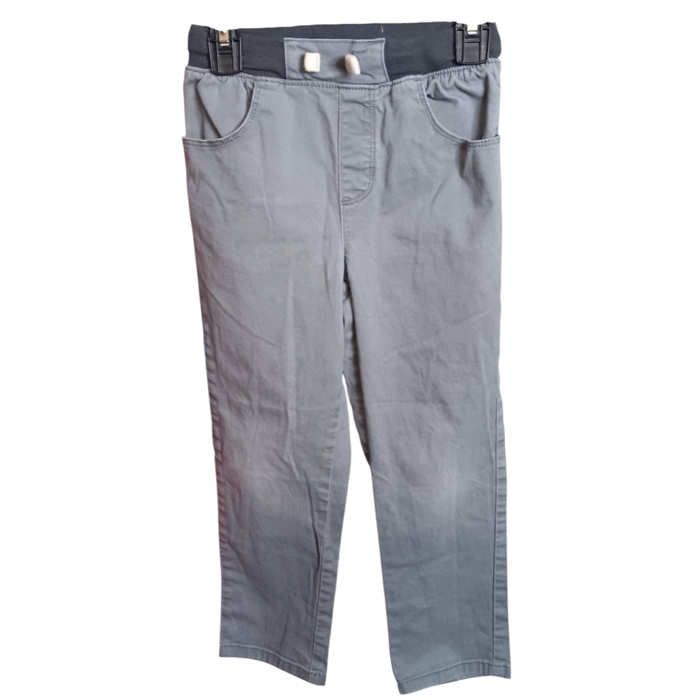 Kids Gray Pull-On Cotton Blend Bottoms with Drawstring ♡